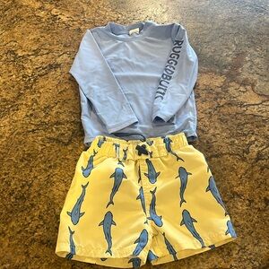 Rugged Butts swim trunks & swim shirt